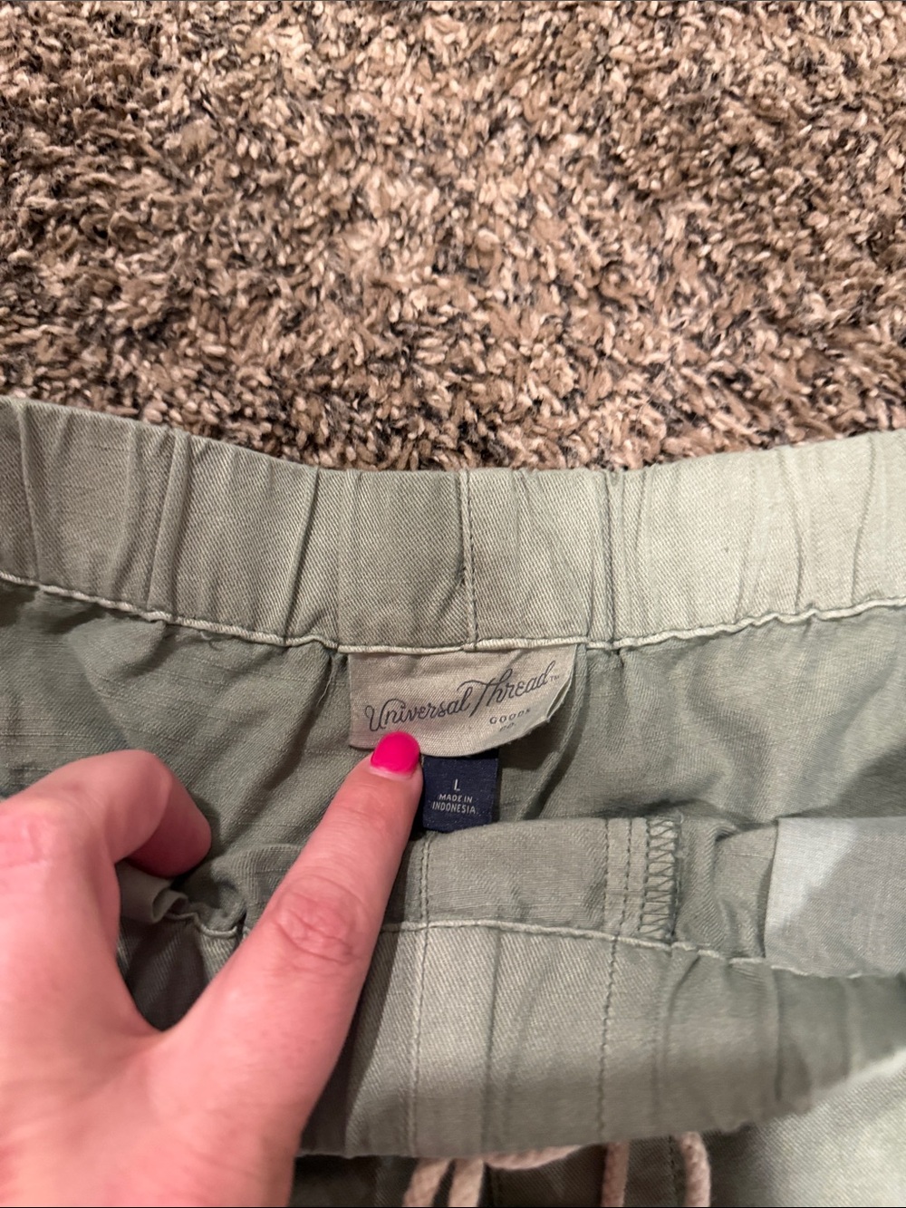 Universal Thread Relaxed Wide-Leg Linen Pants in Sage Green - Picture 2 of 5